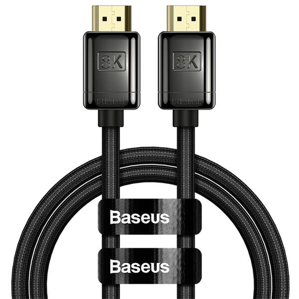 Baseus HD Series, HDMI Tata la HDMI Tata, 8K, 1m, Negru