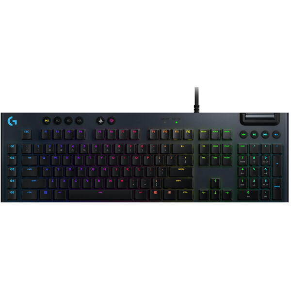 Tastatura gaming Logitech G815 LIGHTSYNC  RGB Mecanica Linear switch, Negru