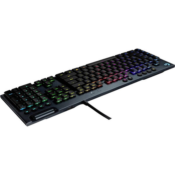 Tastatura gaming Logitech G815 LIGHTSYNC  RGB Mecanica Linear switch, Negru