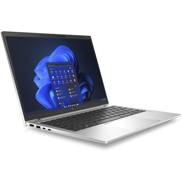 Laptop HP EliteBook 840 G10, 14 inch WUXGA IPS, Intel Core i7-1360P, 16GB DDR5, 512GB SSD, Intel Iris Xe, 4G LTE, Win 11 Pro, Silver