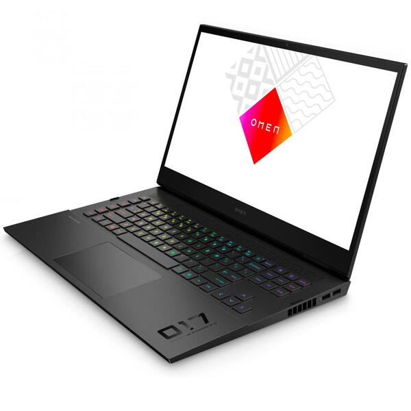Laptop HP OMEN 17-ck1014nq, 17.3 inch FHD IPS 144Hz, Intel Core i7-12700H, 16GB DDR5, 1TB SSD, GeForce RTX 3070 Ti 8GB, Free DOS, Shadow Black