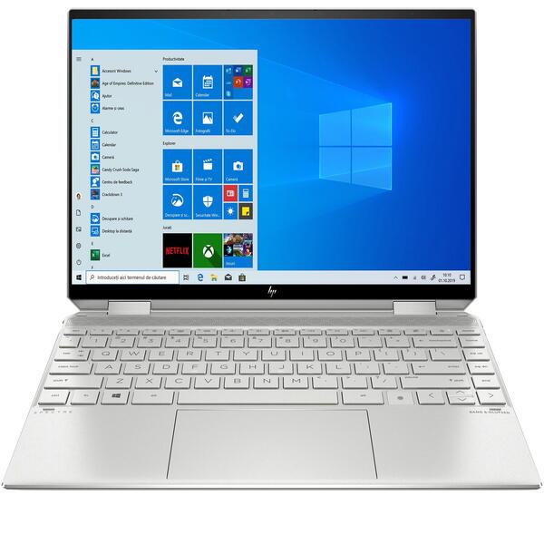 Laptop HP Spectre x360 2-in-1 14-ef0033nn, 13.5 inch WUXGA+ IPS Touch,  Intel Core i5-1235U, 16GB DDR4X, 1TB SSD, Intel Iris Xe, Win 11 Home, Natural Silver