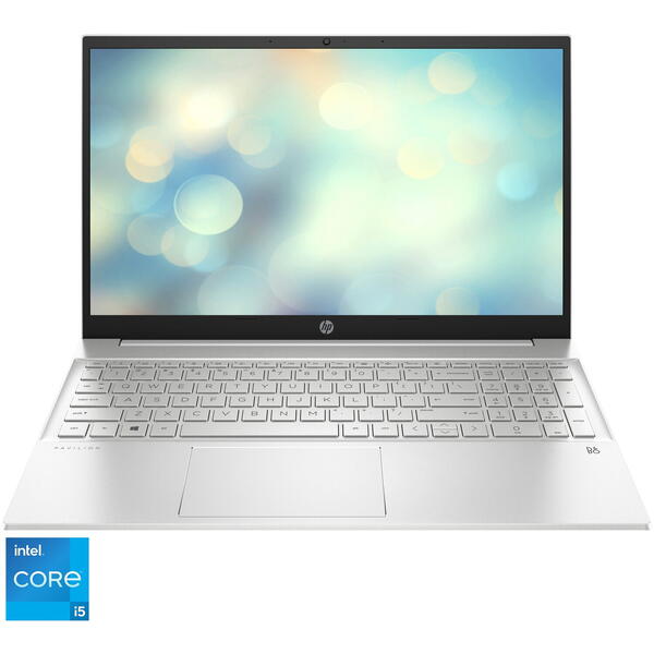 Laptop HP Pavilion 15-eg2031nq, FHD IPS, Intel Core i5-1235U, 16GB DDR4, 512GB SSD, Intel Iris Xe, Free DOS, Silver