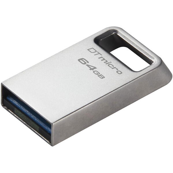 Memorie USB Kingston DataTraveler Micro, 64GB, USB 3.0, Silver