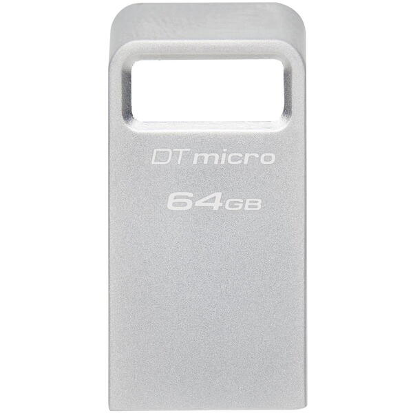 Memorie USB Kingston DataTraveler Micro, 64GB, USB 3.0, Silver