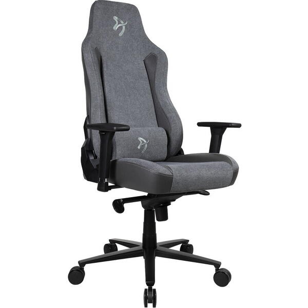 Scaun Gaming AROZZI Vernazza Vento, Soft fabric, Ash