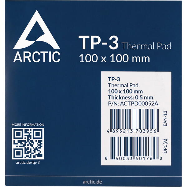 Pad Termic Arctic TP-3, 100 x 100mm, 0.5mm