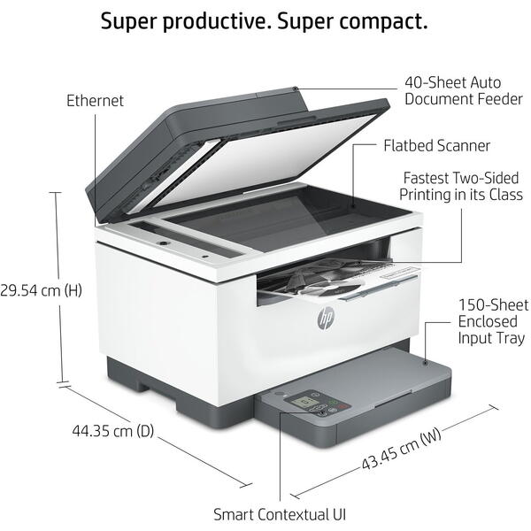 Multifunctionala HP M234SDNE, Laser, Monocrom, Format A4, Duplex, Retea