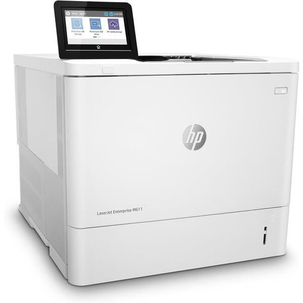 Imprimanta laser monocrom HP LaserJet Enterprise M611dn, Monocrom, Laser, Format A4, Retea