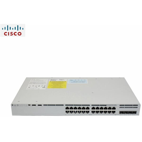 Switch Cisco C9200L-24P-4X-E 24 porturi, PoE+, 4 x 10G SFP