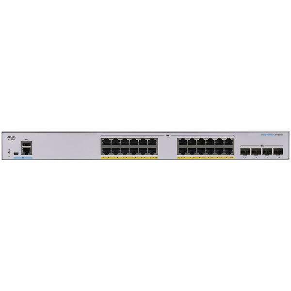 Switch Cisco CBS350-24P-4X-EU, 24 porturi Gigabit, PoE, 4x10G SFP+