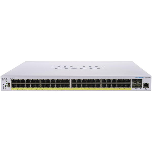 Switch Cisco CBS350-48P-4G-EU 48 porturi Gigabit, PoE, 4x1G SFP