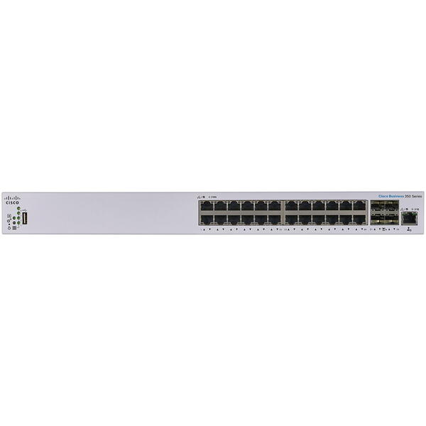 Switch Cisco CBS350 Managed 24 port 10GE, 4x10G SFP+ Shared