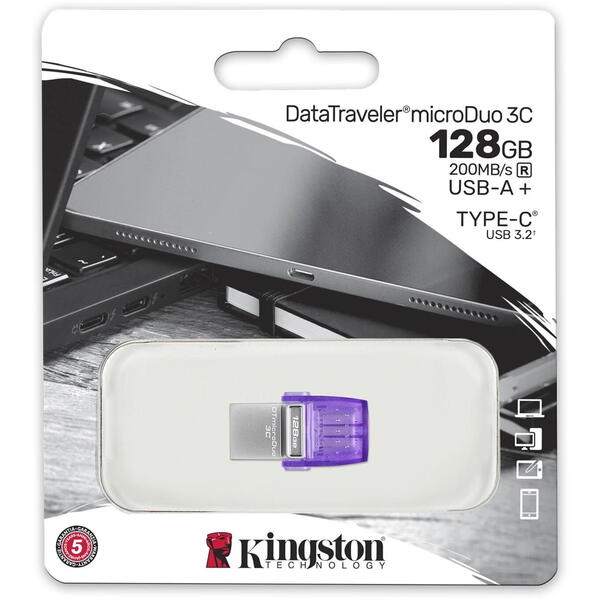 Memorie USB Kingston 128GB DT MicroDuo 3C