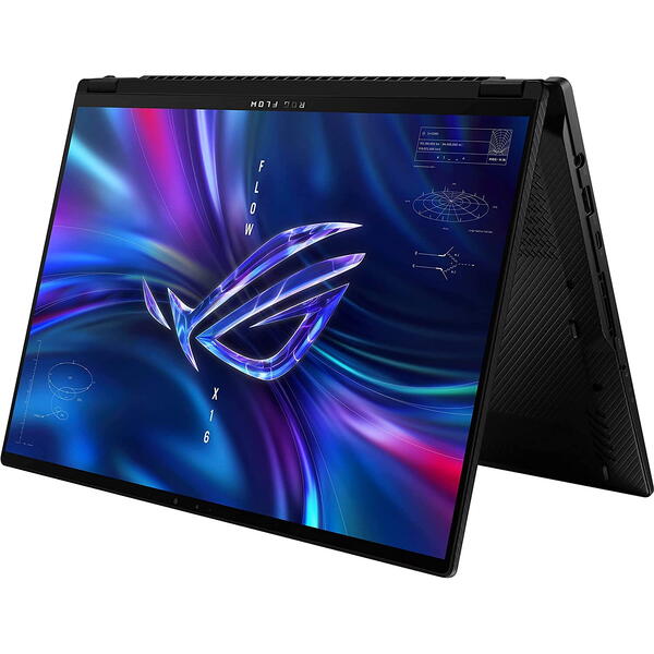 Laptop Gaming Asus ROG Flow X16 GV601VU 16 inch QHD+ 240Hz Mini LED Touch, Intel Core i9-13900H, 16GB DDR5, 1TB SSD, GeForce RTX 4050 6GB, Win 11 Home, Off Black