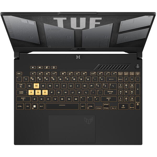 Laptop Asus TUF F15 FX507ZC4, 15.6 inch FHD 144Hz, Intel Core i7-12700H, 8GB DDR4, 512GB SSD, GeForce RTX 3050 4GB, Jaeger Gray