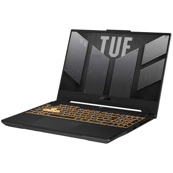 Laptop Asus TUF F15 FX507ZC4, 15.6 inch FHD 144Hz, Intel Core i7-12700H, 8GB DDR4, 512GB SSD, GeForce RTX 3050 4GB, Jaeger Gray