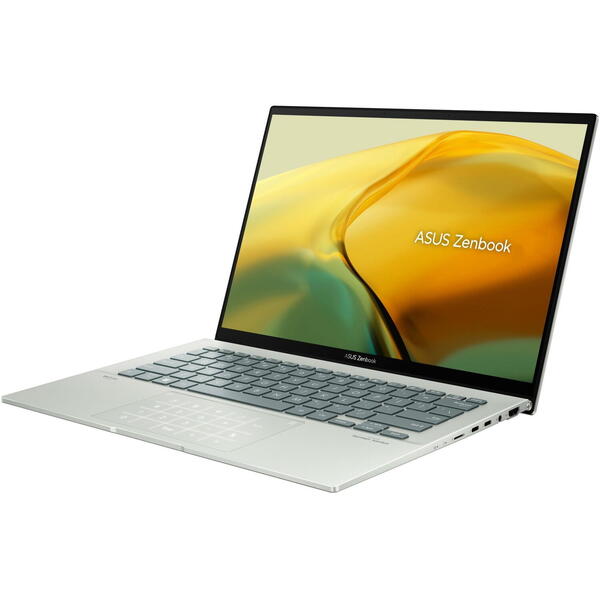 Laptop Asus Zenbook 14 OLED UX3402ZA, 14 inch 2.8K 90Hz, Intel Core i7-1260P, 16GB DDR5, 1TB SSD, Intel Iris Xe, Win 11 Pro, Aqua Celadon