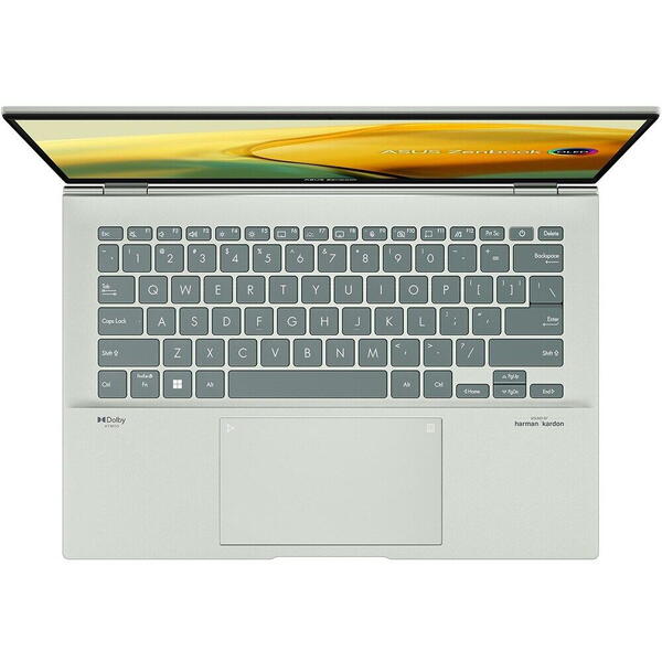 Laptop Asus Zenbook 14 UX3402ZA, 14 inch WQXGA, Intel Core i5-1240P, 16GB DDR5, 512GB SSD, Intel Iris Xe, Aqua Celadon