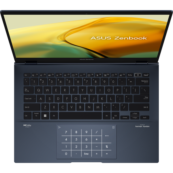 Laptop Asus Zenbook 14 OLED UX3402ZA, 14 inch 2.8K 90Hz, Intel Core i7-1260P, 16GB DDR5, 1TB SSD, Intel Iris Xe, Win 11 Pro, Ponder Blue