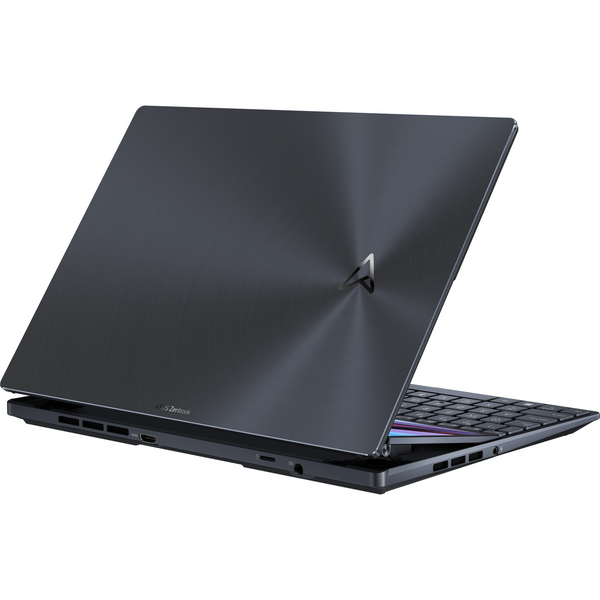 Laptop Asus Zenbook Pro 14 Duo OLED UX8402ZA, 14.5 inch 2.8K 120Hz Touch, Intel Core i7-12700H, 16GB DDR5, 1TB SSD, Intel Iris Xe, Win 11 Pro, Tech Black