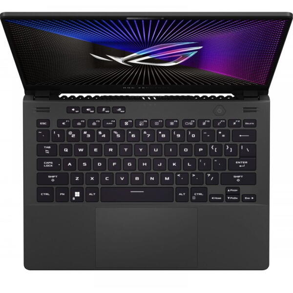 Laptop Asus ROG Zephyrus G14 GA402RJ, 14 inch QHD+ 120Hz, AMD Ryzen 9 6900HS, 16GB DDR5, 1TB SSD, Radeon RX 6700S 8GB, Win 11 Home, Eclipse Gray AniMe Matrix