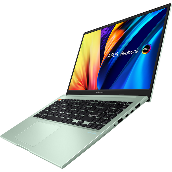 Laptop Asus Vivobook S 15 OLED K3502ZA, 15.6 inch 2.8K 120Hz, Intel Core i7-12700H, 16GB DDR4, 1TB SSD, Intel Iris Xe, Win 11 Pro, Brave Green