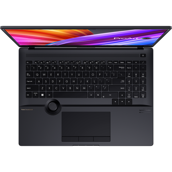 Laptop Asus ProArt Studiobook Pro 16 OLED H7600ZW, 16 inch 4K, Intel Core i7-12700H, 32GB DDR5, 2x 1TB SSD, GeForce RTX 3080 Ti 16GB, Win 11 Pro, Mineral Black