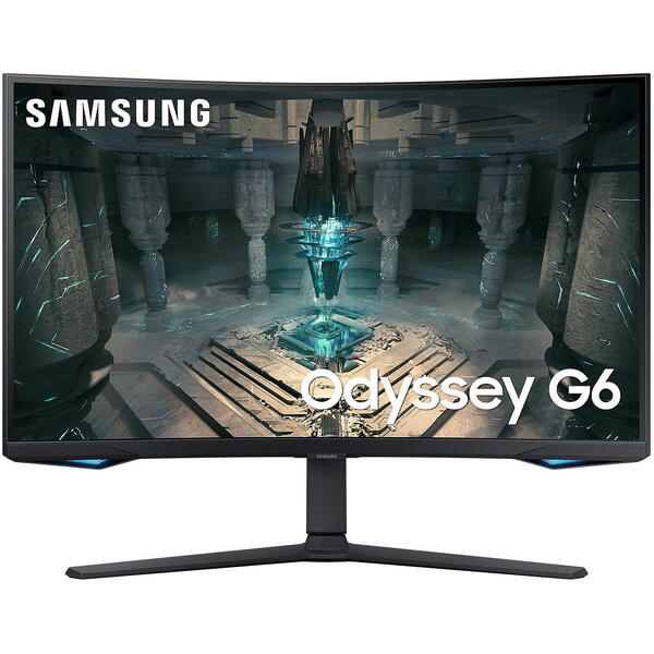 Monitor LED Samsung Odyssey G6 LS32BG650EUXEN Curbat 32 inch QHD 1 ms 240 Hz HDR Negru