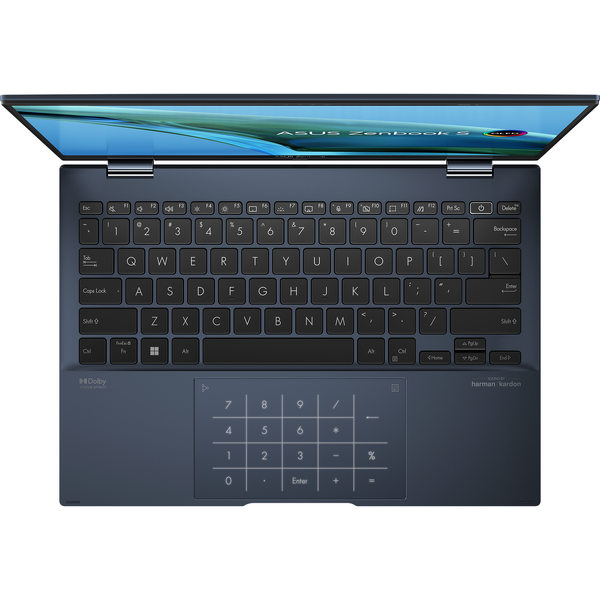 Laptop Asus Zenbook S 13 Flip OLED UP5302ZA, 13.3 inch 2.8K Touch, Intel Core i7-1260P, 16GB DDR5, 1TB SSD, Intel Iris Xe, Win 11 Pro, Ponder Blue