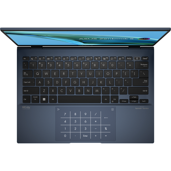 Laptop Asus Zenbook S 13 OLED UM5302TA, 13.3 inch 2.8K Touch, AMD Ryzen 7 6800U, 16GB DDR5, 1TB SSD, Radeon 680M, Win 11 Pro, Ponder Blue