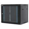 Cabinet Metalic Dateup 6U 600 x 450, dezasamblat, montare pe perete, usa din sticla, panouri laterale detasabile si securizate