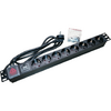 PDU Emtex 19 inch, 8 prize schuko + switch, protectie la supratensiune, 16A, 3500W, 2m