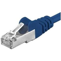 Patch Cord PremiumCord SFTP RJ45-RJ45 Cat.6A, 0.25m, albastru