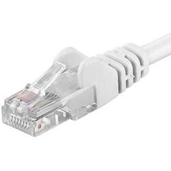 Patch Cord PremiumCord UTP RJ45-RJ45 Cat.6, 0.5m, alb