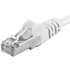 Patch Cord PremiumCord SFTP RJ45-RJ45 Cat.6A, 0.5m, alb