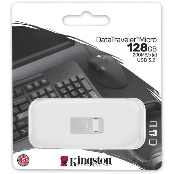 Memorie USB Kingston DataTraveler Micro 128GB Metal
