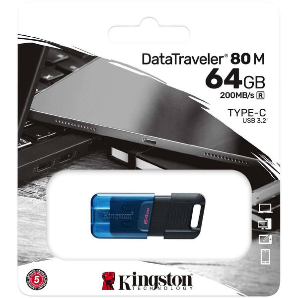 Memorie USB Kingston DataTraveler 80M 64GB USB 3.2 Type-C