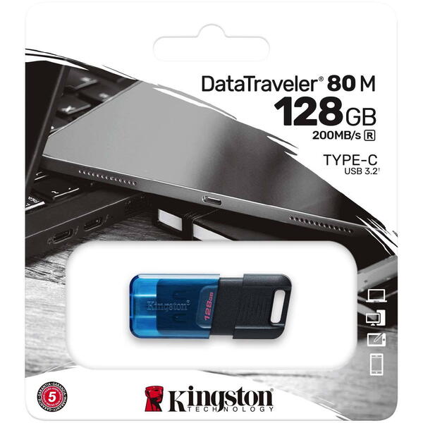 Memorie USB Kingston DataTraveler 80M 128GB USB 3.2 Type-C