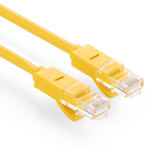 Patch Cord UGreen UTP NW103 RJ45-RJ45 Cat.5e Cupru , 15m, galben