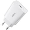 Incarcator retea Baseus Speed Mini, Quick Charge 20W, 1 x USB Type-C 5V/3.0A, Alb