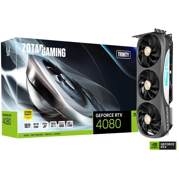 Placa video Zotac GeForce RTX 4080 Trinity 16GB GDDR6X 256 Bit