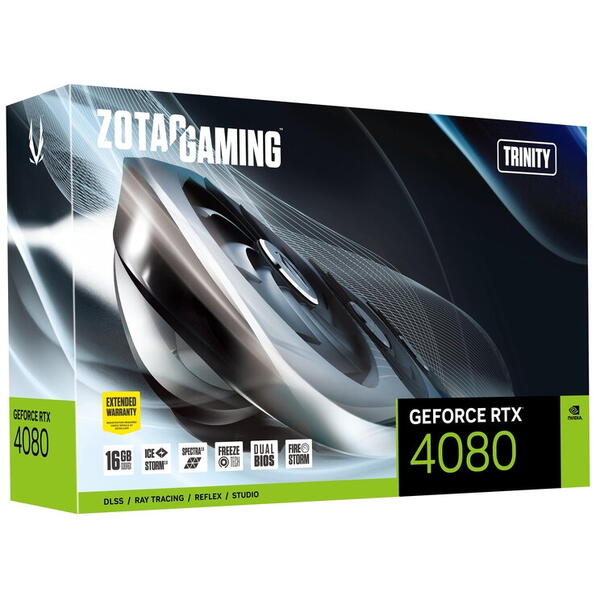 Placa video Zotac GeForce RTX 4080 Trinity 16GB GDDR6X 256 Bit