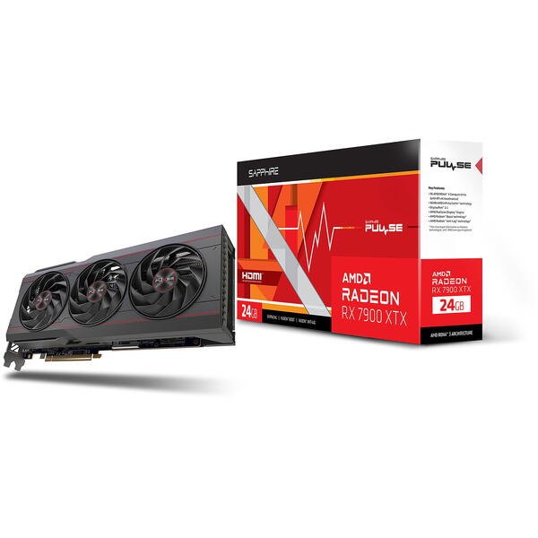 Placa video Sapphire Radeon RX 7900 XTX Pulse 24GB GDDR6 384 Bit