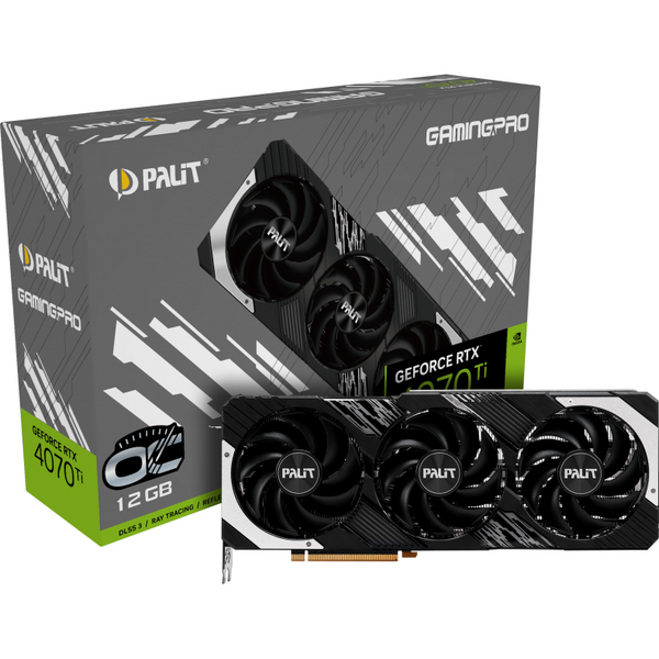 Placa video Palit GeForce RTX 4070 Ti Gaming Pro OC, 12GB GDDR6X, 192 Bit