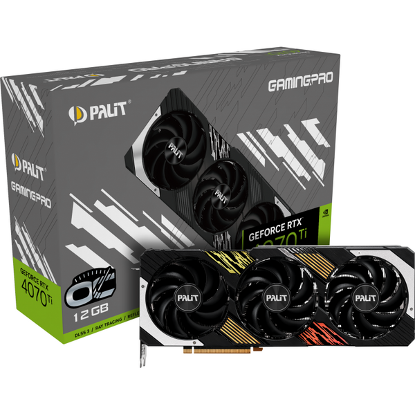 Placa video Palit GeForce RTX 4070 Ti Gaming Pro OC, 12GB GDDR6X, 192 Bit