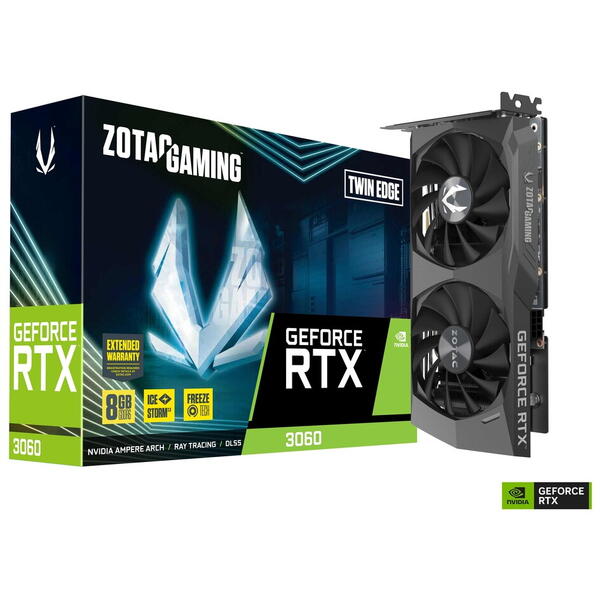 Placa video Zotac GeForce RTX 3060 Twin Edge 8GB GDDR6 128 Bit