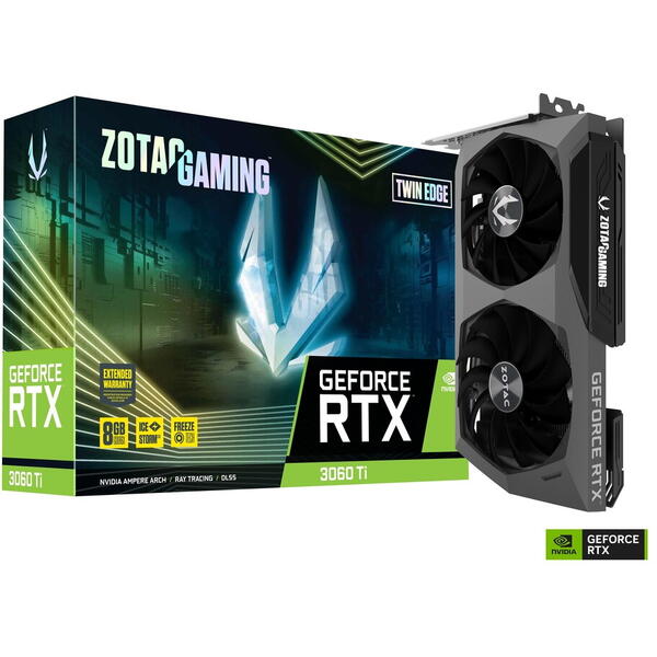 Placa video Zotac GeForce RTX 3060 Ti Twin Edge 8GB GDDR6X 256 Bit