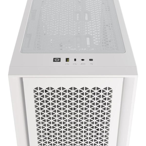 Carcasa Corsair iCUE 4000D RGB Airflow True White