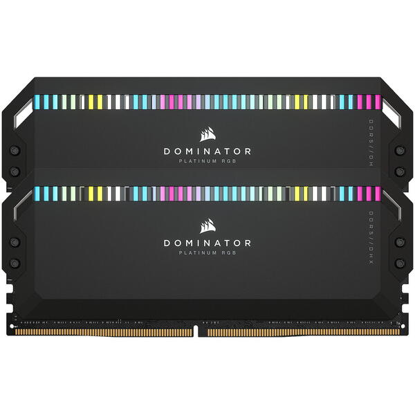 Memorie Corsair Dominator Platinum RGB DDR5 64GB 6000MHz CL40 Kit Dual Channel Black